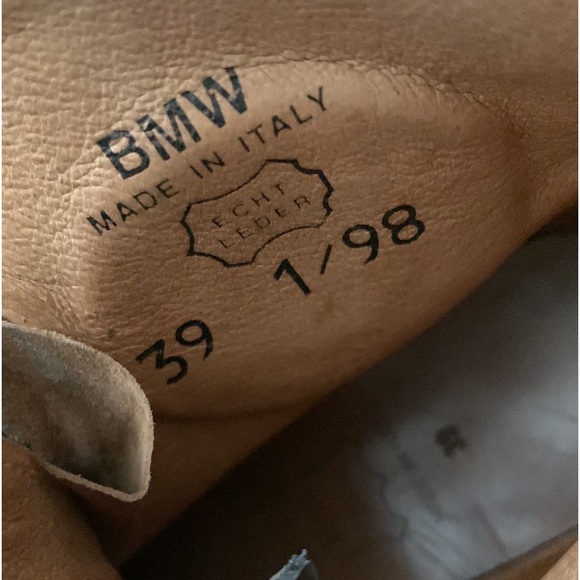 RARE VTG. 1978 BMW ECHT LEDER Motorcycle Riding Ankle Boots - Made in Italy - Picture 10 of 12